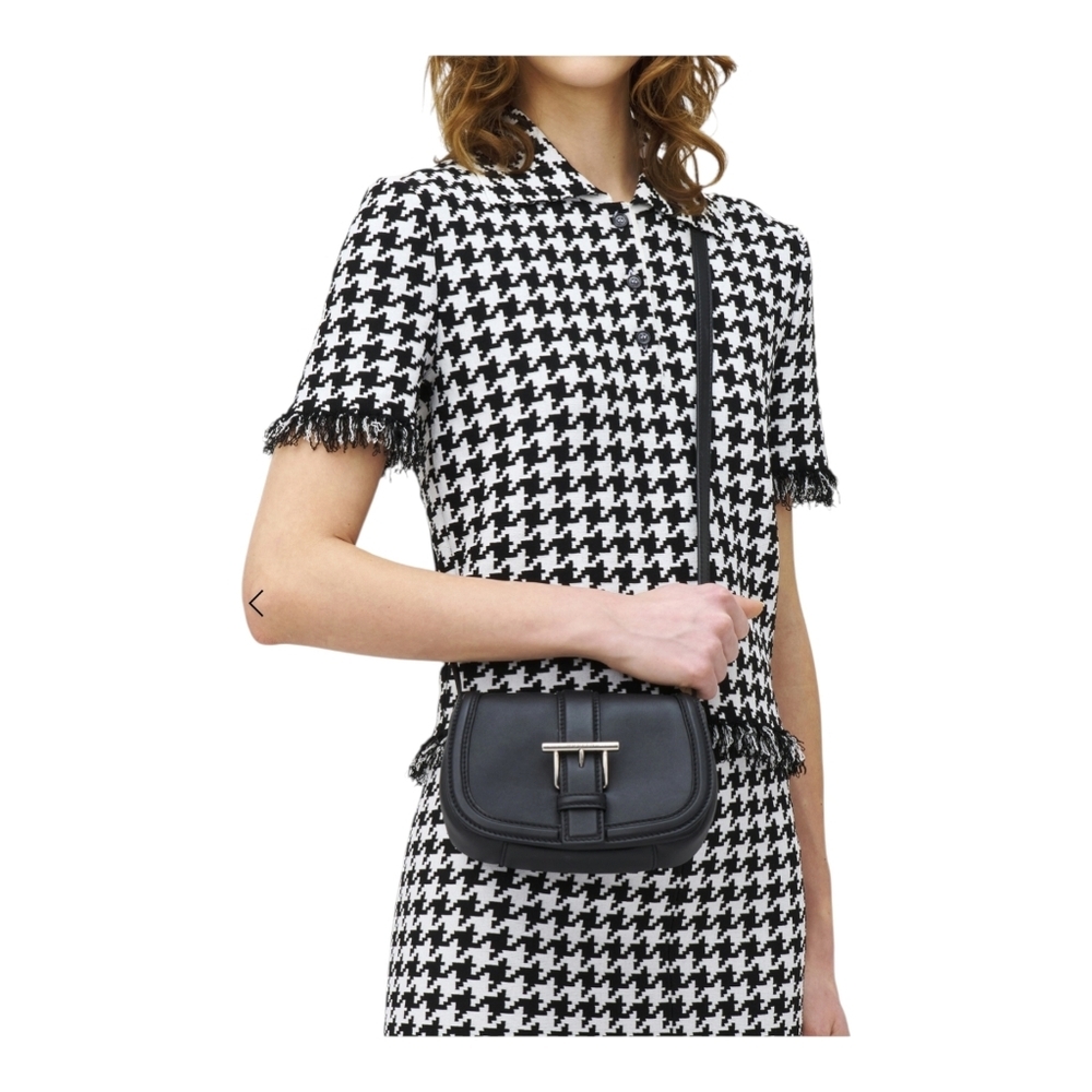McQueen Mini T-Bar Satchel in Black MSRP $1390 Leather New In Box - Picture 2 of 6